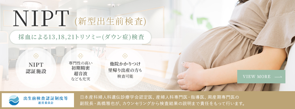【NIPT（新型出生前検査）】採血による13,18,21トリソミー（ダウン症）検査【NIPT認証施設】【専門性の高い初期精密 超音波なども充実】【他院かかりつけ 里帰り出産の方も検査可能】